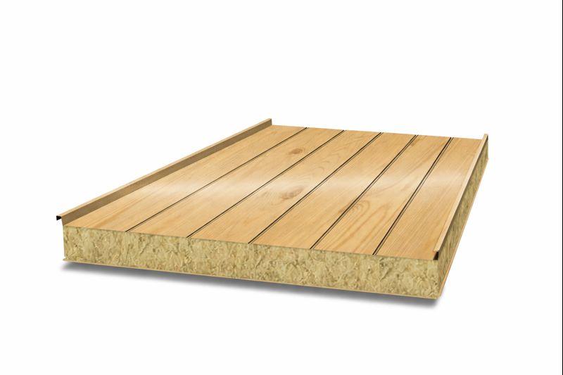 Сэндвич панели с толщиной металла 0.35 мм под дерево